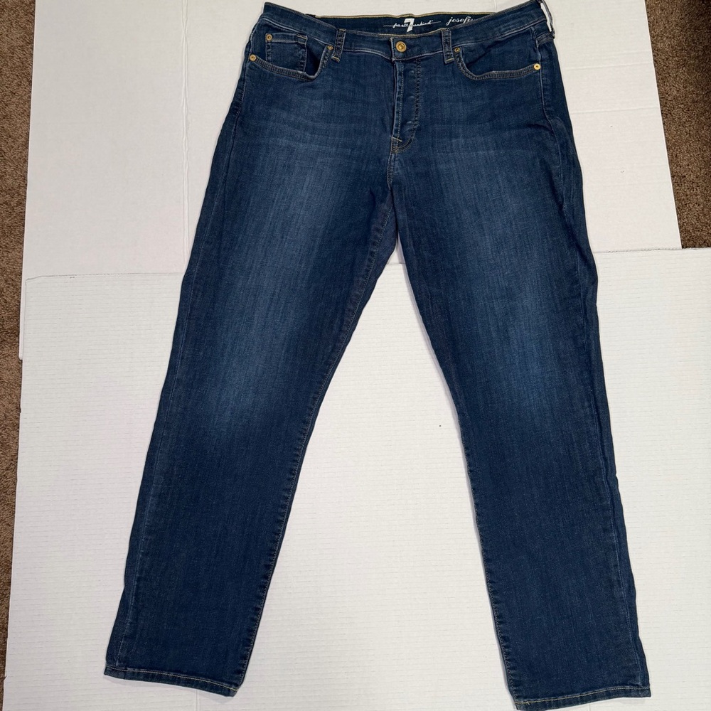 7 For All Mankind, Women’s 31, Josefina Skinny Boyfriend Button Fly Blue